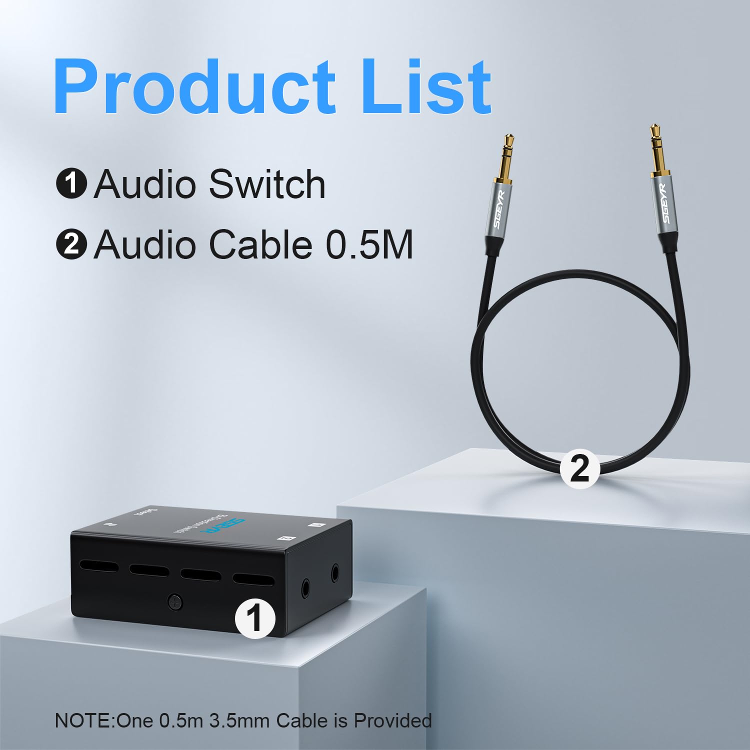 Audio Switch 3.5Mm Bi Direction Switch, Stereo Audio Switcher 2 In 1/1 In 2 Out, Audio Switch Selector For Phone Speakers Headhphone (Black)