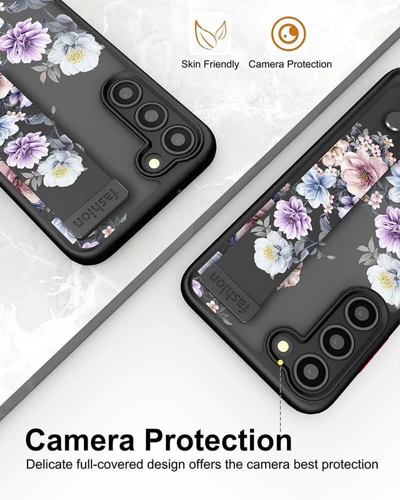 Cisland Cute Samsung Galaxy S23+ Plus Case With Strap Stand Finger Kickstand, Cute Case Designer For Girls Aesthetic Silicone Co