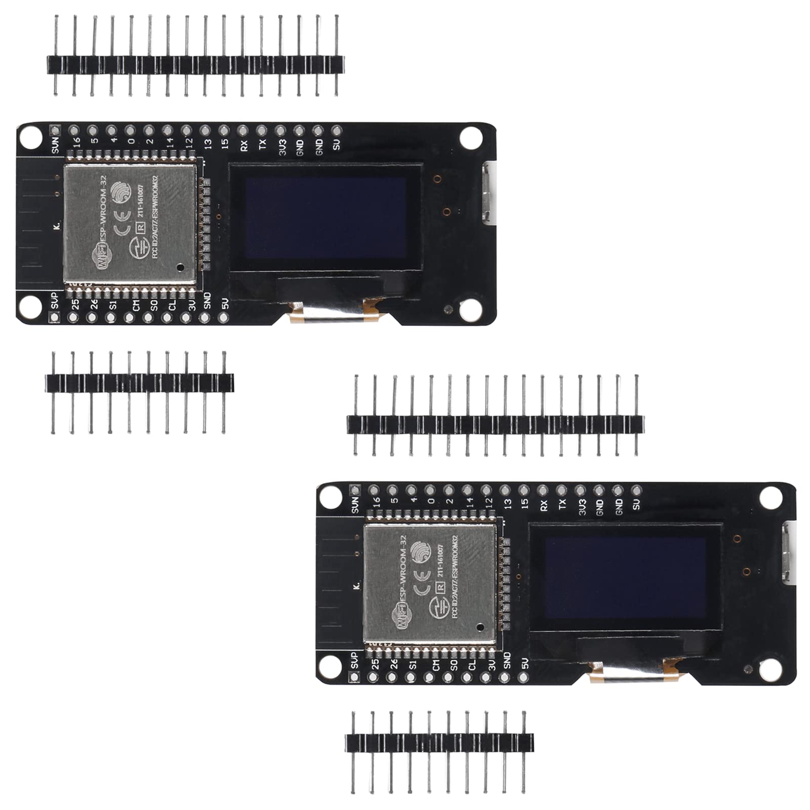 Aitiao 2Pcs 0.96'' Oled Esp32 Esp32 Display 2.4Ghz Wifi Bluetooth Dual Mode Development Board Display For Wemos D1 Ap Sta