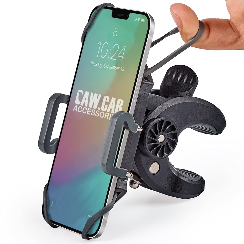 Bike & Motorcycle Phone Mount   For Iphone 14 (13, Xr, Se, Plus/Max), Samsung Galaxy S22 Or Any Cell Phone   Universal Handlebar