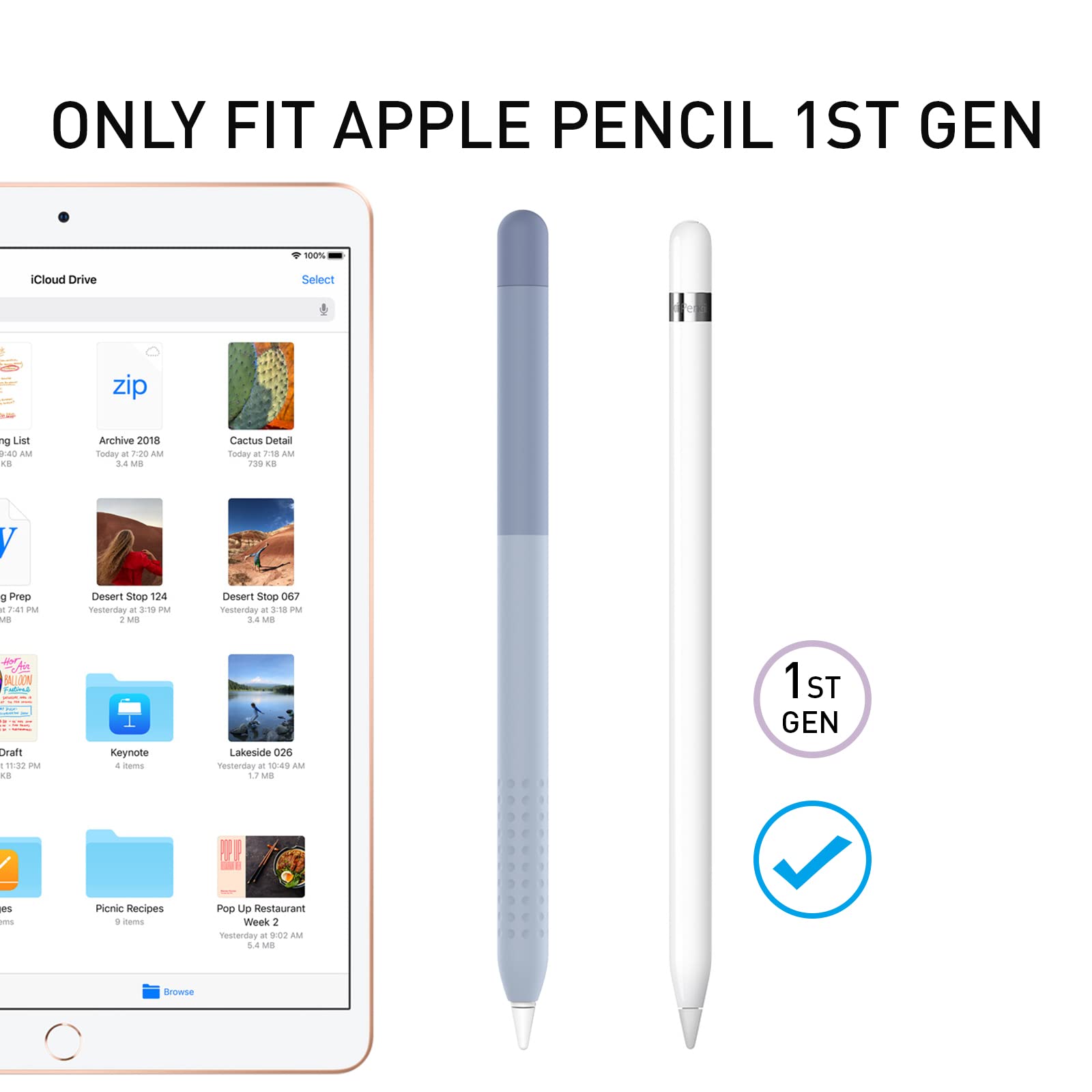 Delidigi Pencil Case Compatible With Apple Pencil 1St Generation Case, Gradient Color Case Sleeve Silicone Cover Accessories For Apple Pencil 1St Gen (Lavender Grey)