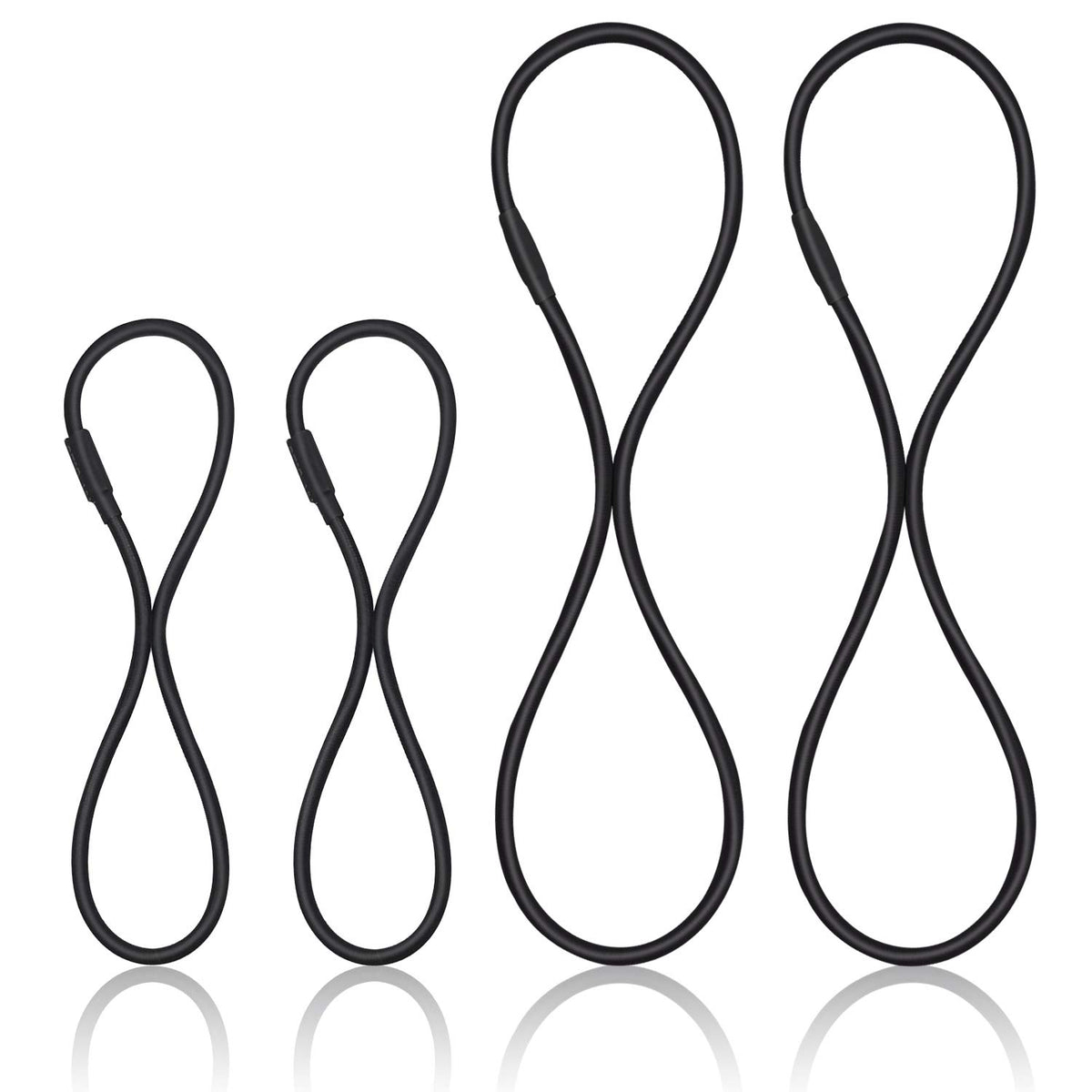 Boseen Universal Elastic Bands Replacement, Anti Aging Rubber Ring For Microphone Shock Mount Holder Clamp Clip, Set Of 4 (Black