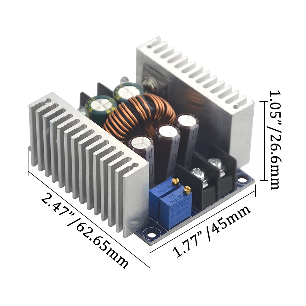 XINGYHENG 2Pcs 20A 300W Buck Converter Module DC 6-40V to 1.2-36V Adjustable Voltage Current with Short Circuit Protection