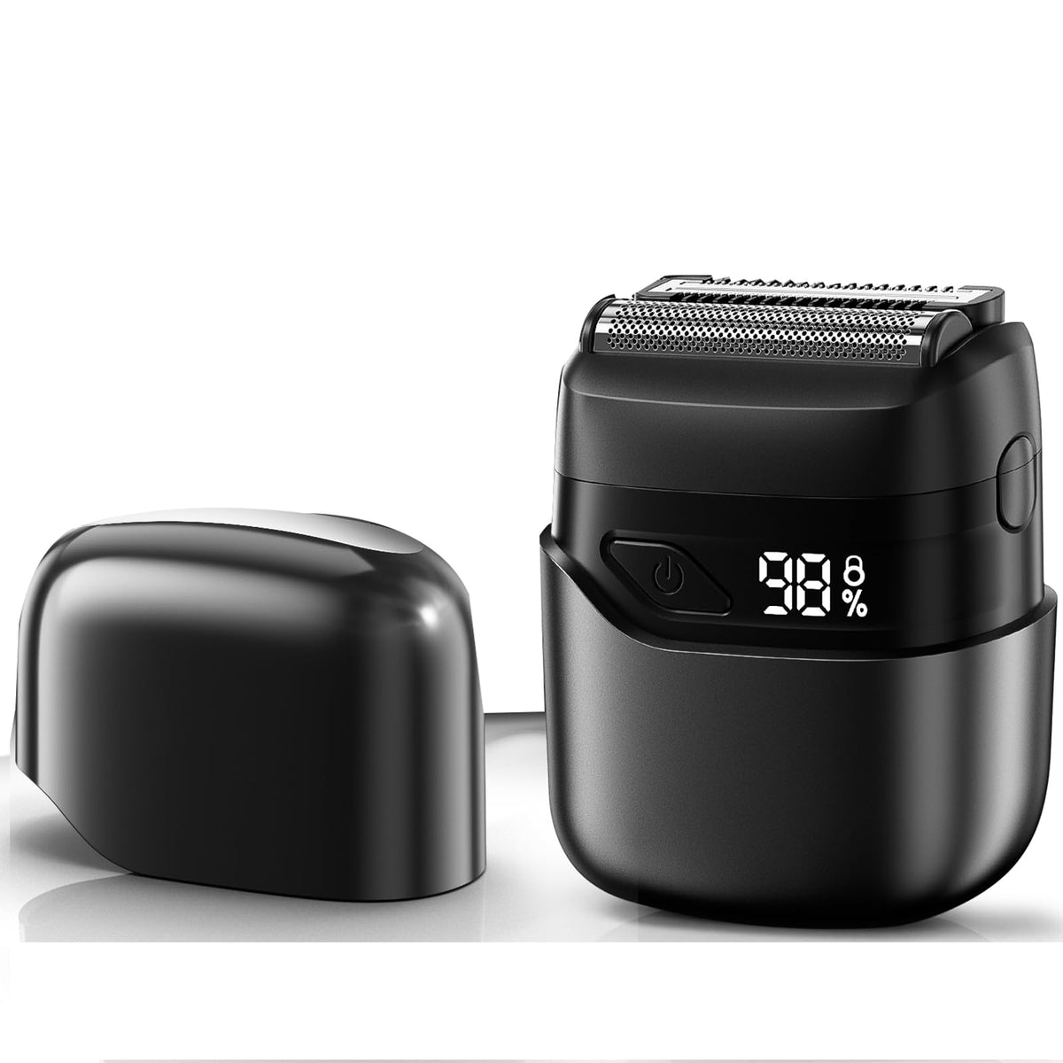 Foil Shavers For Men, Mini Razor, Compact Face Shaver, Ipx7 Waterproof Wet Dry, Black