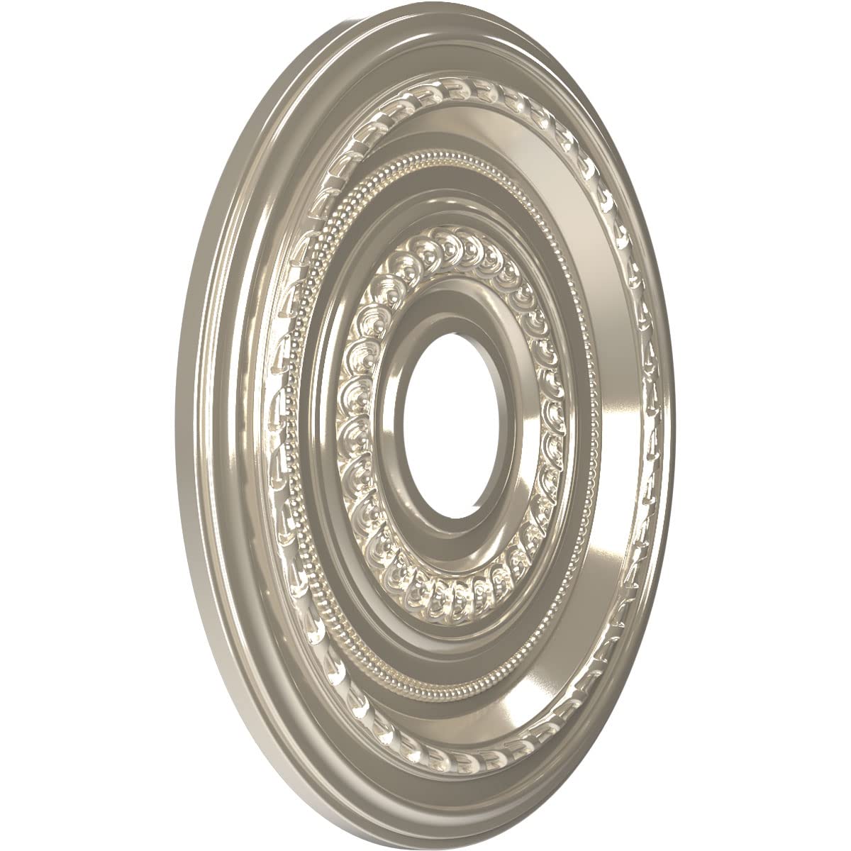 Ekena Millwork Cmp16Cobcr Cole Thermoformed Pvc Ceiling Medallion (Fits Canopies Up To 4 1/2''), 16''Od X 3 1/2''Id X 1''P, Brig