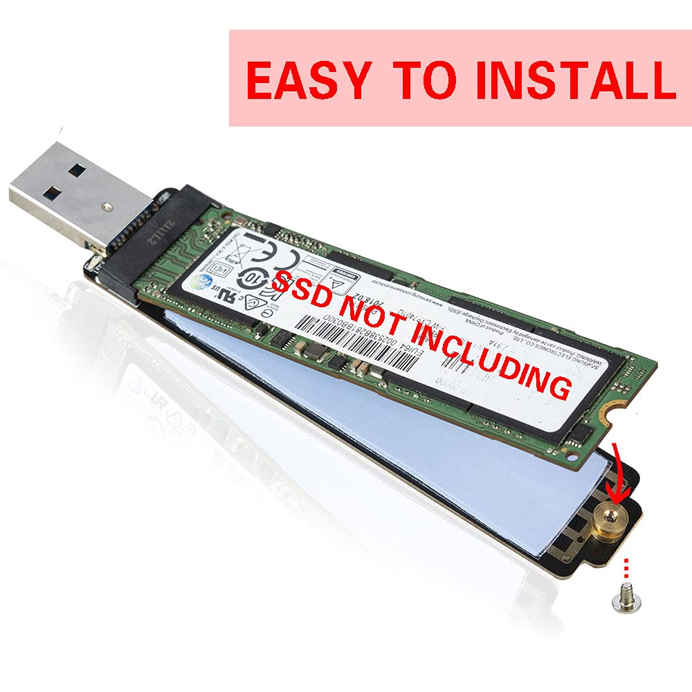 Qphone12 M.2 To Usb Adapter, Usb3.1 To M.2 Nvme Hard Disk Enclosure Ngff Pci-E Protocol, Compatible With Nvme (Pci-E) M Key Ssd