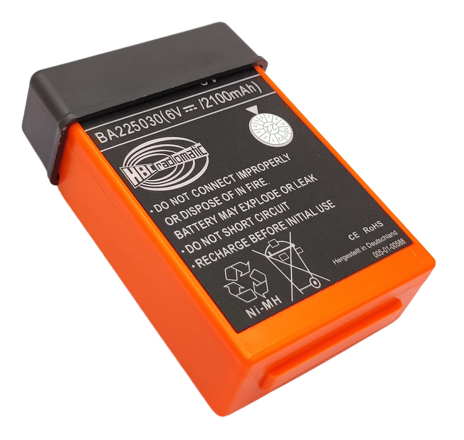 Dcynxc 6V 2100Mah Ba225030 Ni Mh Rechargeable Battery Hbc Radiomatic Battery Ba225030 For Hbc Crane Remote Control Pump Truck Ba