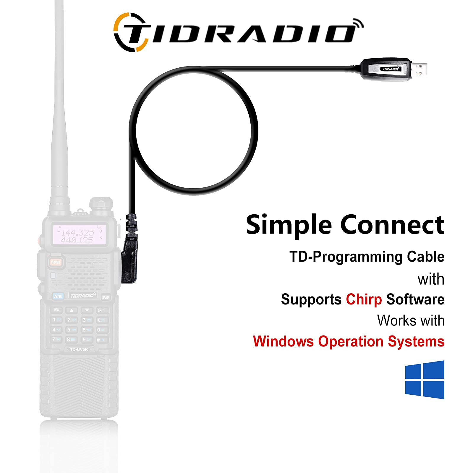 Tidradio Gm 5R Gmrs Radio, Two Way Radio Gmrs Repeater Capable, With 3800Mah Battery, Dual Band Scanning Receiver And Noaa Weath