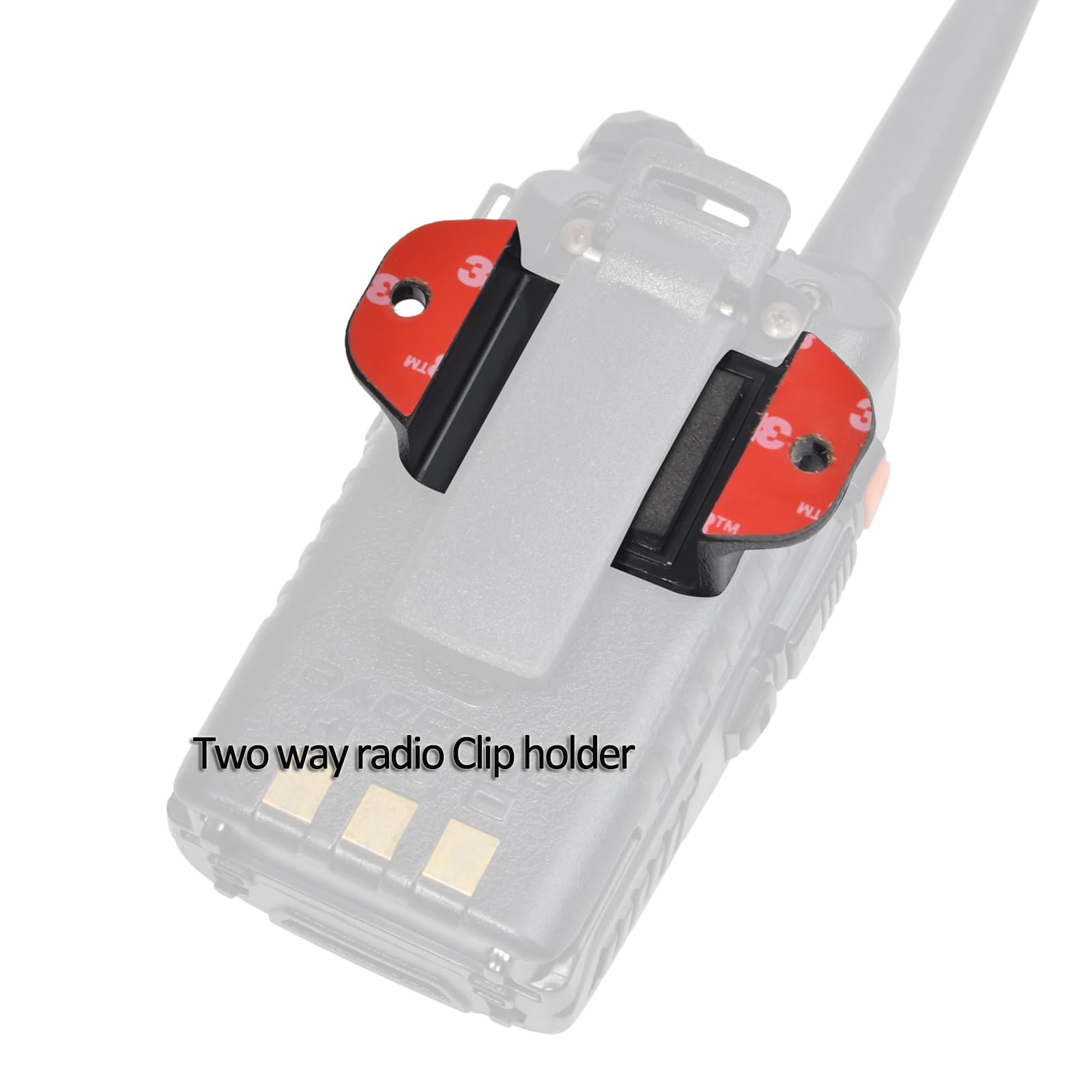 Hys Single Side Radio Car Mount Holder, Car Radio Mounting Kit With Screws For Handheld Cb Radio & Vhf Uhf Walkie Talkie (Packing Of 2Pcs)