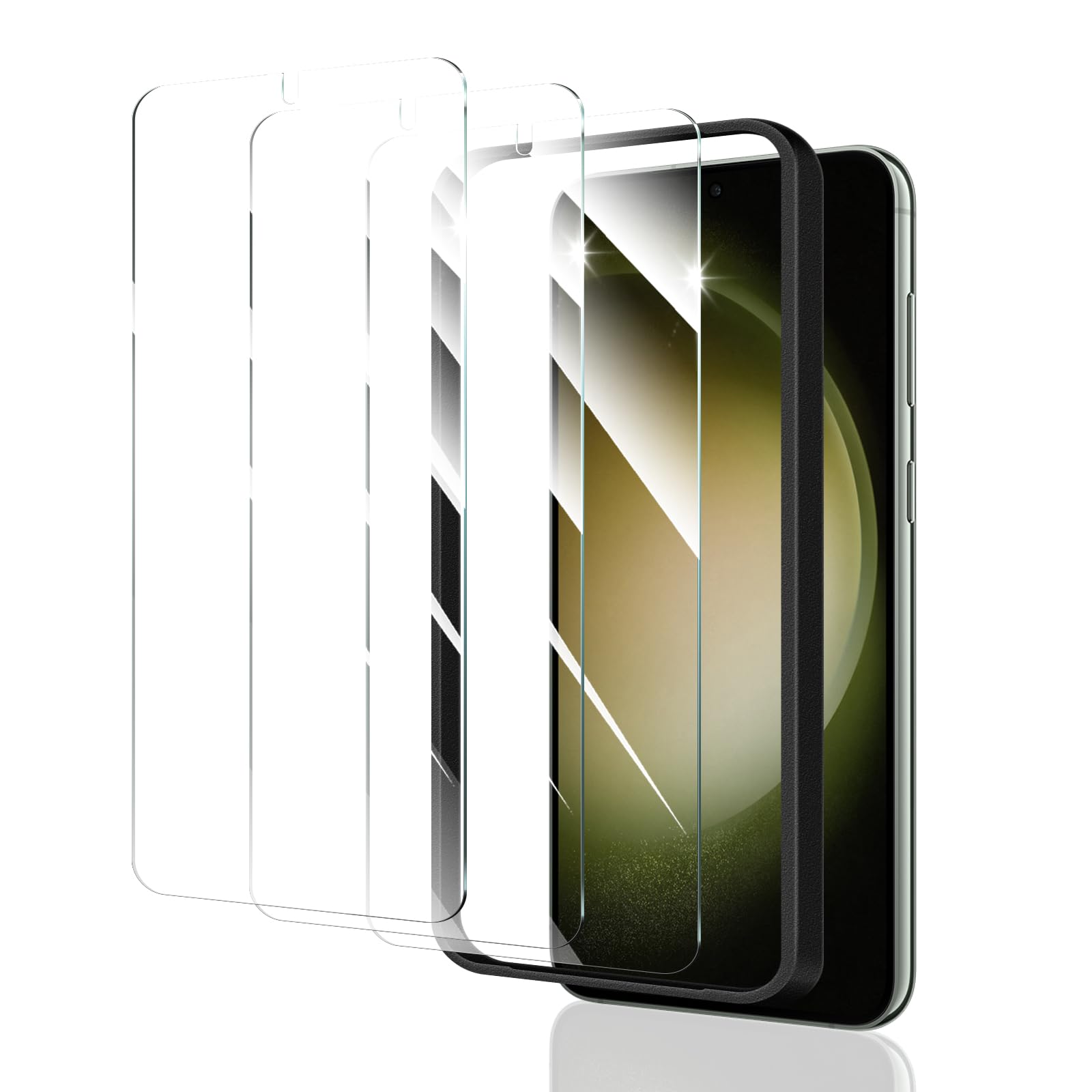 Fynorao 3*Screen Protector for Samsung Galaxy S22+/S22 Plus/S23+/S23 Plus with a Installation Alignment Aid, HD Tempered Glass F