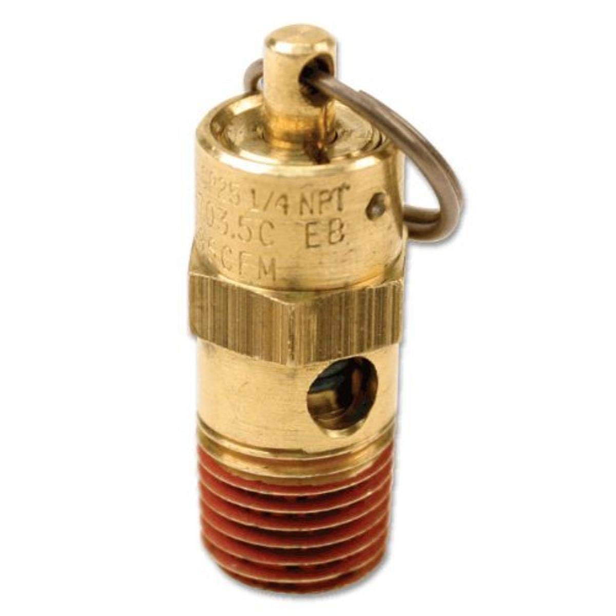 Viair 205 Psi Hi Temp Rated Safety Valve (1/4'' M, Npt), Gold