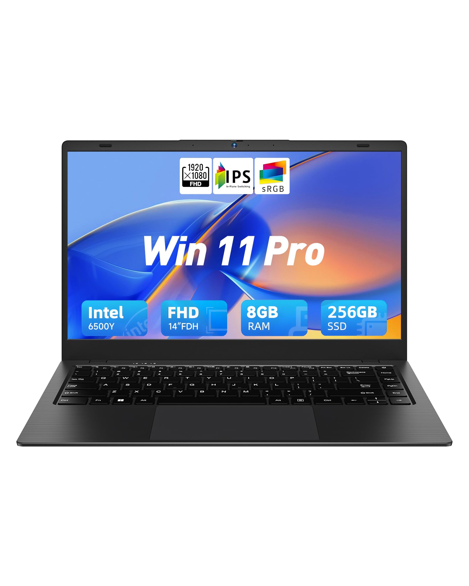 BLUEING Laptop Computer, Pentium Gold 6500Y (Up to 3.4GHz), 8GB RAM 256GB SSD, 14-inch IPS FHD Display, Type-C, HDMI, USB3.2, BT