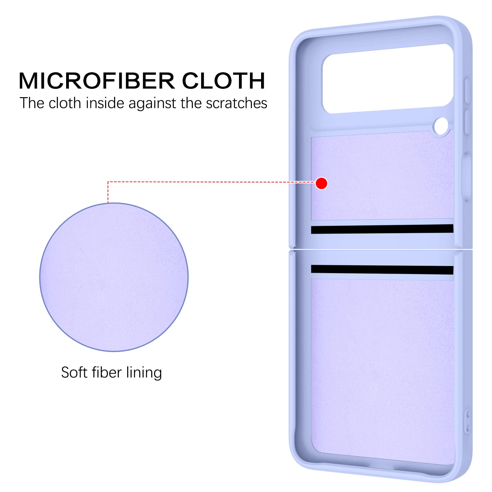 Gaobao For Samsung Galaxy Z Flip 3 5G Case, Galaxy Z Flip 3 5G Cover 6.7'', Silicone Soft Gel Rubber Bumper Shockproof Anti Scra