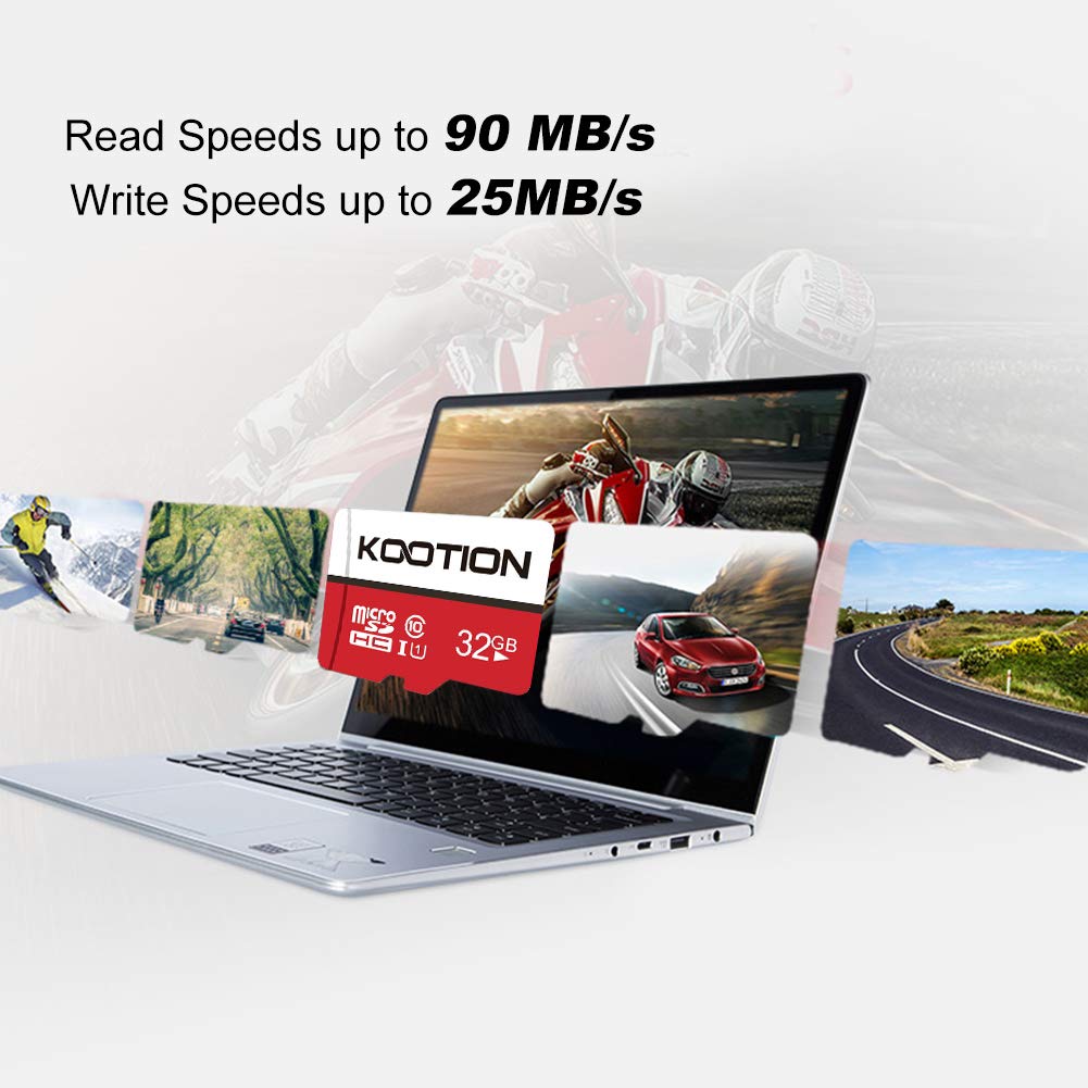 Kootion 32Gb Micro Sd Card 2 Pack Class 10 Micro Sdhc Card Uhs I Memory Card, High Speed Tf Card, C10, U1, 32 Gb