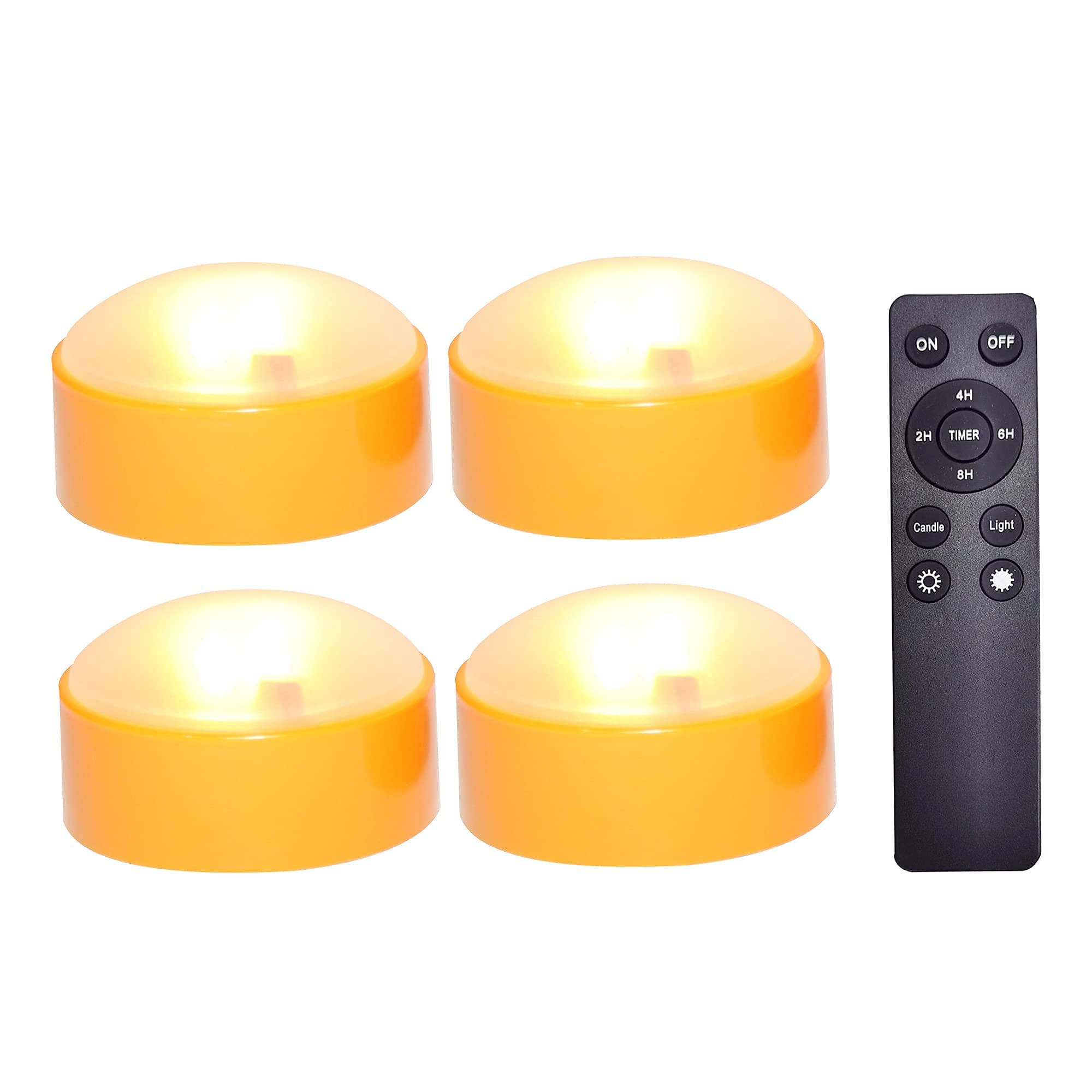 Candle Choice Halloween Pumpkin Led Lights With Remote Timer Bright Flickering Battery Operated Jack-O-Lantern Electric Flameles