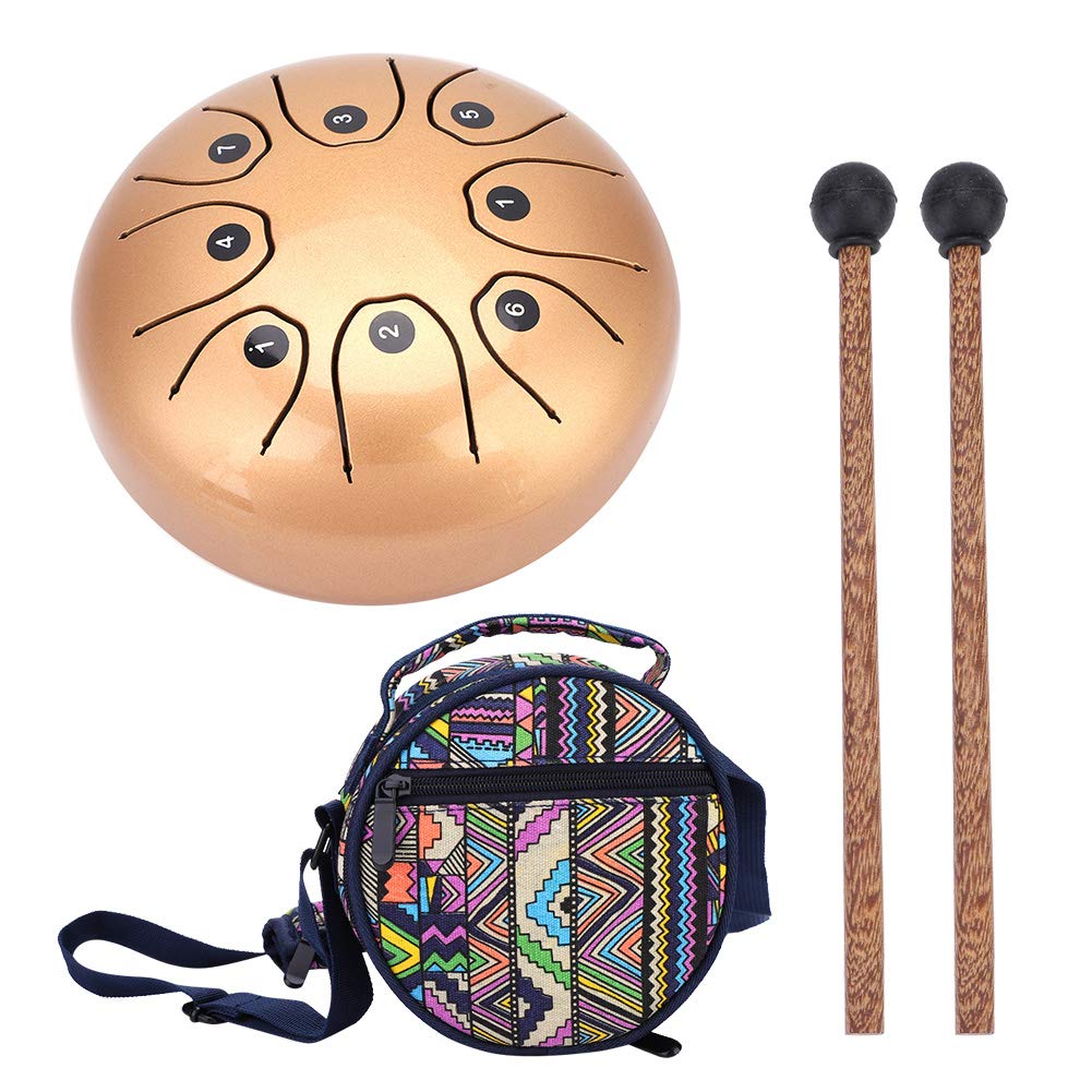 Steel Tongue Drum, 5.5 Inch Percussion Tongue Drum Handpan Tongue Tank Drum For Full Ethereal Sound, Percussion Instrument For M