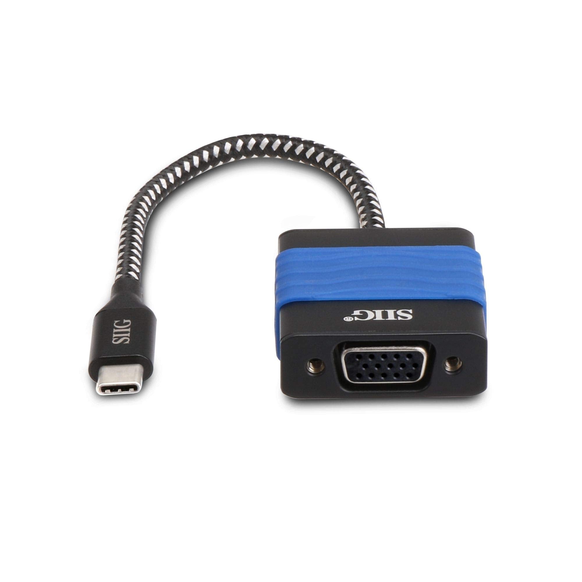 SIIG USB Type C to VGA Adapter Thunderbolt 3 1080p Full HD Copper Black CB-TC0114-S2