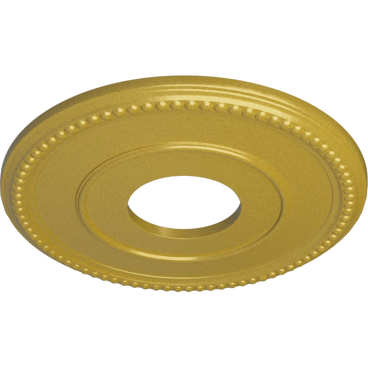 12 1/2Od X 3 7/8Id X 3/4P Bradford Ceiling Medallion (Fits Canopies Up To 6 5/8), Hand-Painted Rich Gold
