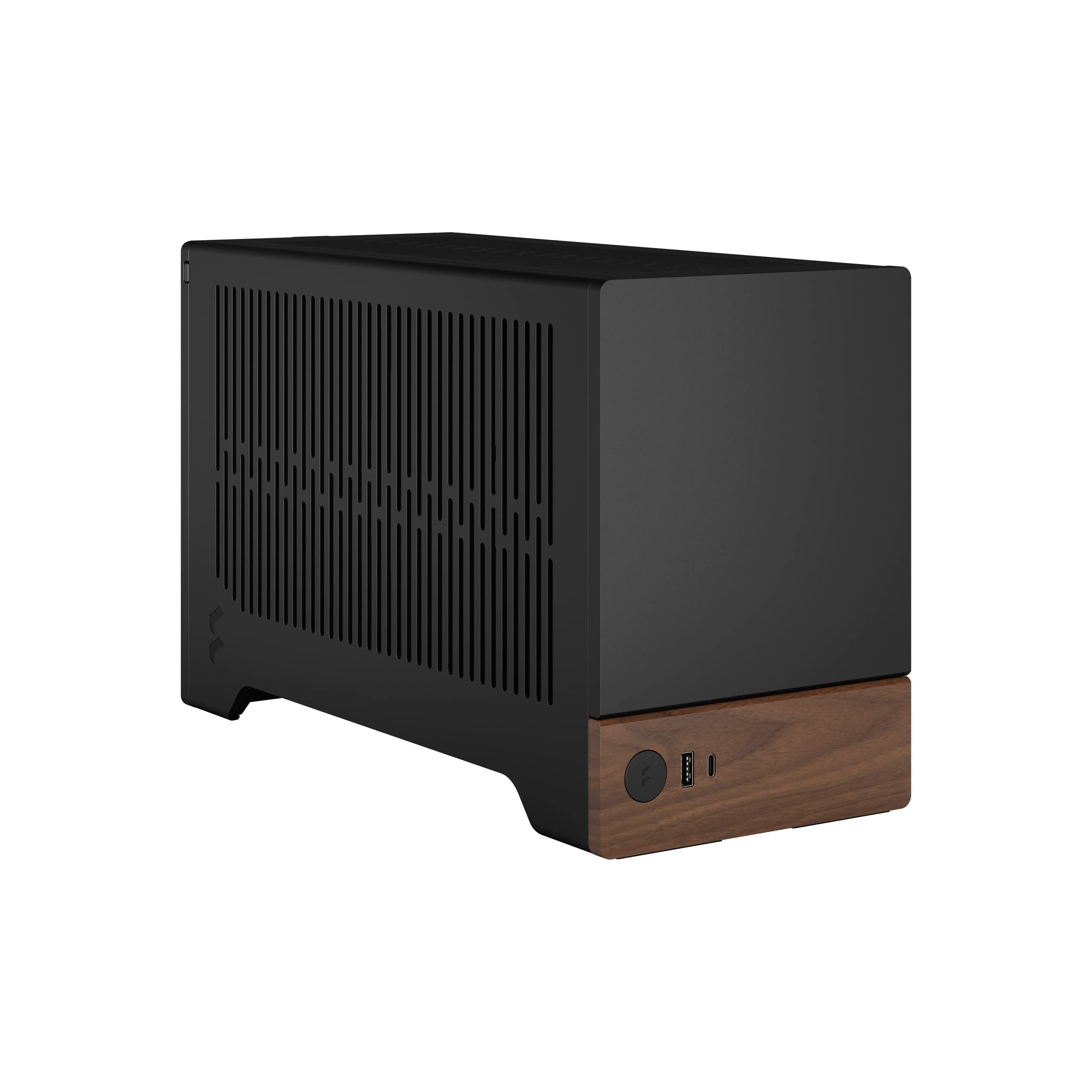 Fractal Design Terra Graphite   Wood Walnut Front Panel   Small Form Factor   Mini Itx Gaming Case   Pcie 4.0 Riser Cable   Usb