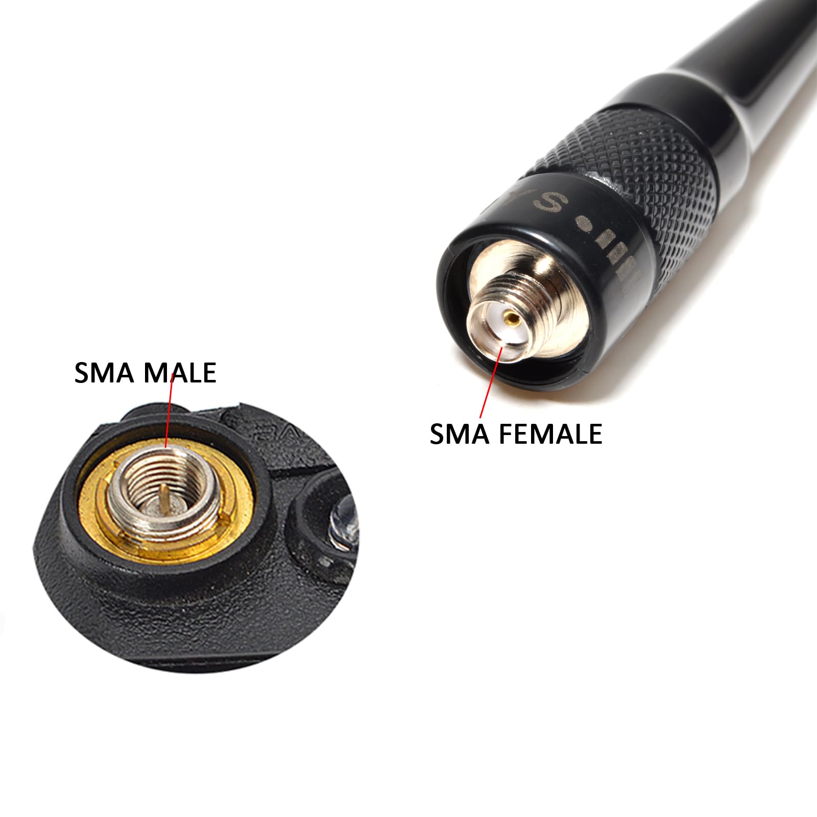 Hys 20W Gmrs Two Way Radio Sma Female Ht 14.96Inchs Antenna,462Mhz To 467 Mhz Uhf, 2.5Dbi Gain, For 460 470Mhz Amateur Gmrs Walk