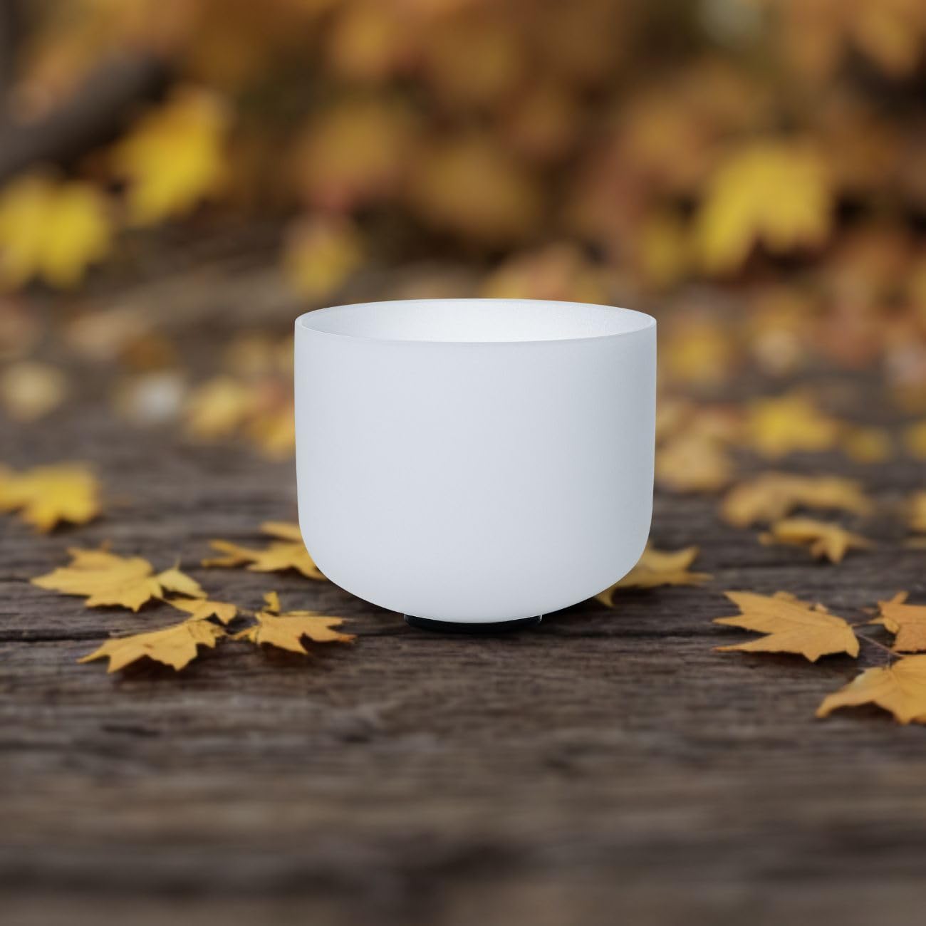 Calm Clang 8 Inch C Note 432Hz Root Chakra Crystal Singing Bowl Healing Pure White With Carrying Case And Rubber Mallet Suede St