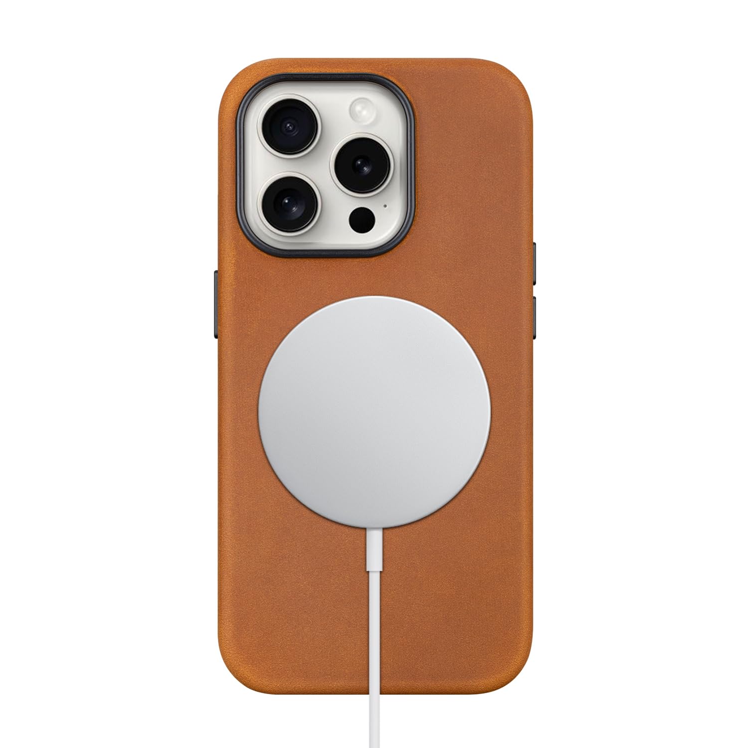 Maogoam For Iphone 13 Pro Case Leather, Genuine Crazy Horse Leather Case For Iphone 13 Pro,Compatible With Magsafe, Indiana-Jone