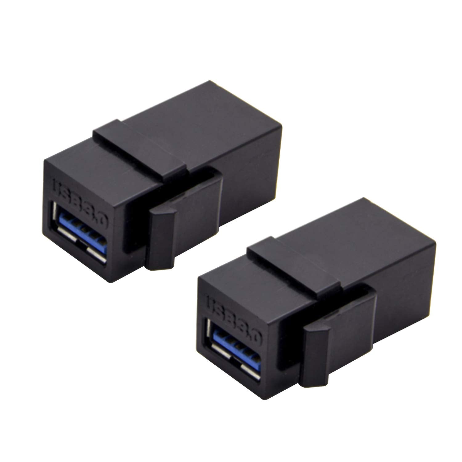 Ayecehi Usb 3.0 Keystone Jack Inserts (3 Pack) Female To Female Adapters Coupler Insert Snap In Connector Socket Adapter Port For Wall Plate Outlet Panel   Black