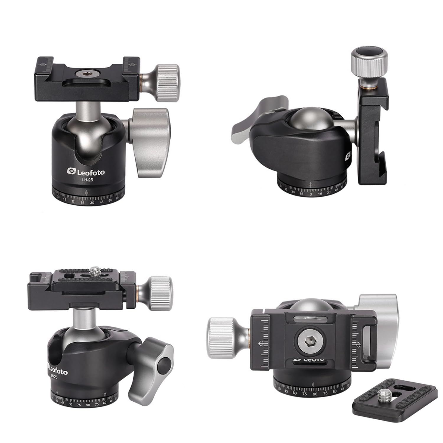 Leofoto Mt 03 Tabletop Tripod, Aluminum Mini Tripod, 2 Leg Sections, Foldable Leg, Portable And Compact, 1/4'' Mounting Stud And