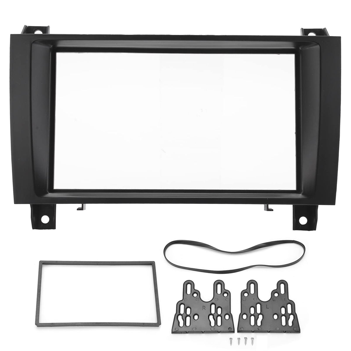 Fydun Double Din Installation Dash Kit 2Din Central Control Cd Audio Fascia Dash Panel Replacement For ?Benz Slk R171 2004?2011