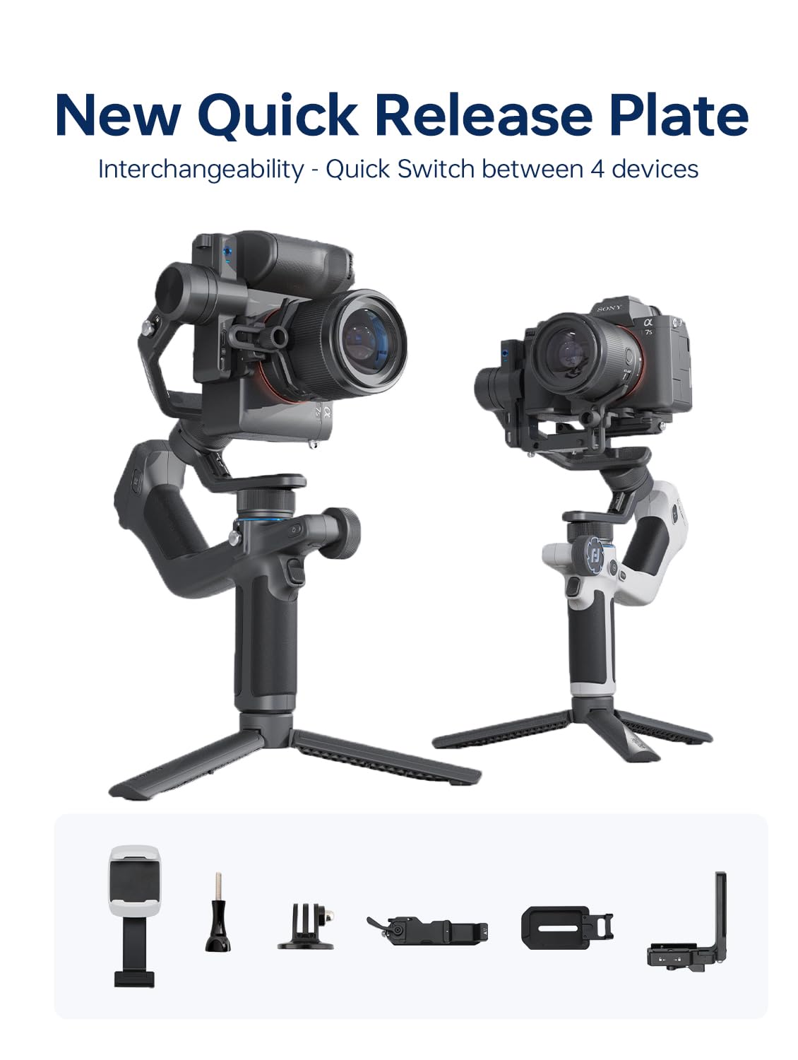 Feiyutech Scorp Mini-2 Combo:Portable Bag+11Carbon Fiber Pole+Fill Light,All In One 3-Axis Camera Stabilizer,Built-In Ai Track