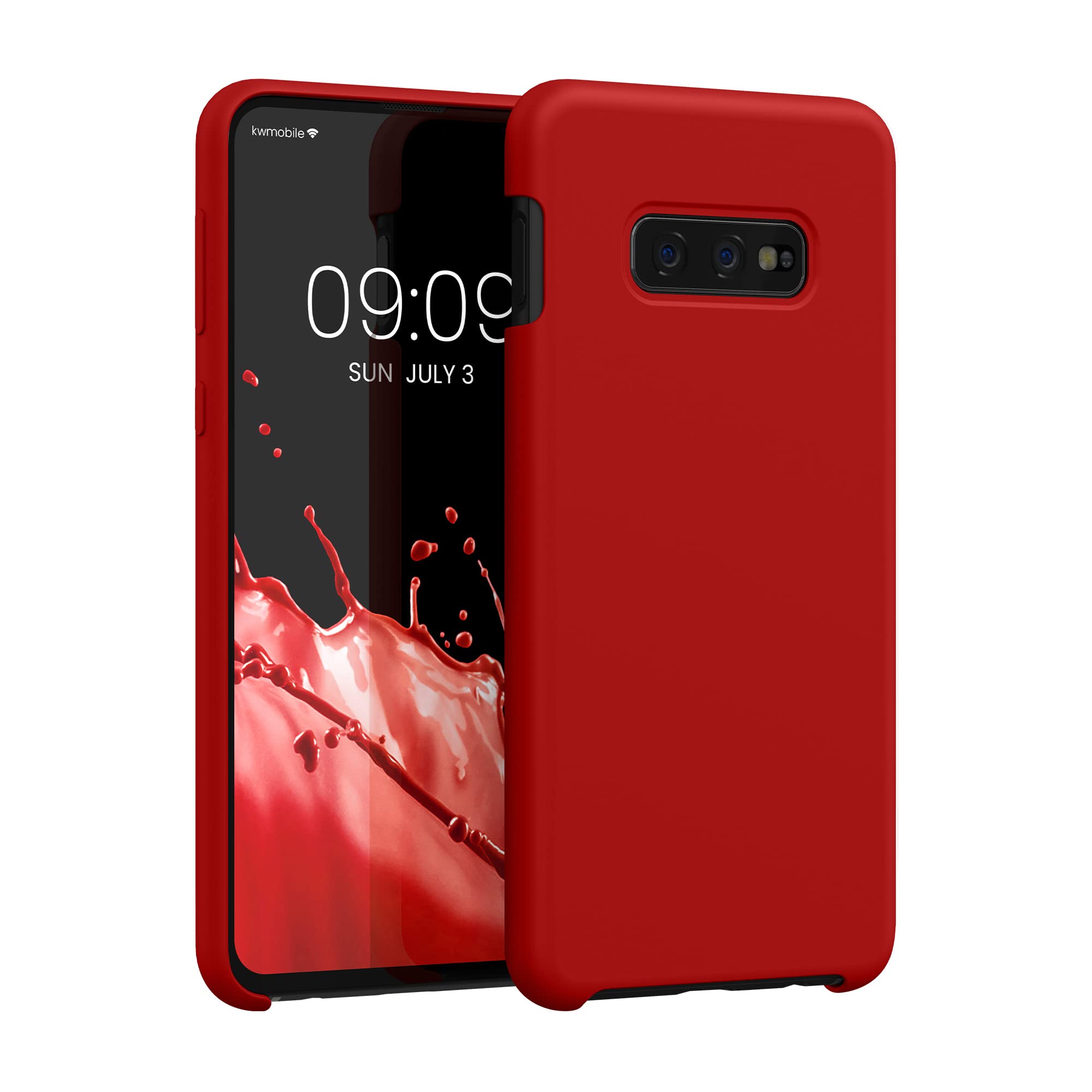kwmobile Case Compatible with Samsung Galaxy S10e Case - TPU Silicone Phone Cover with Soft Finish - Classic Red