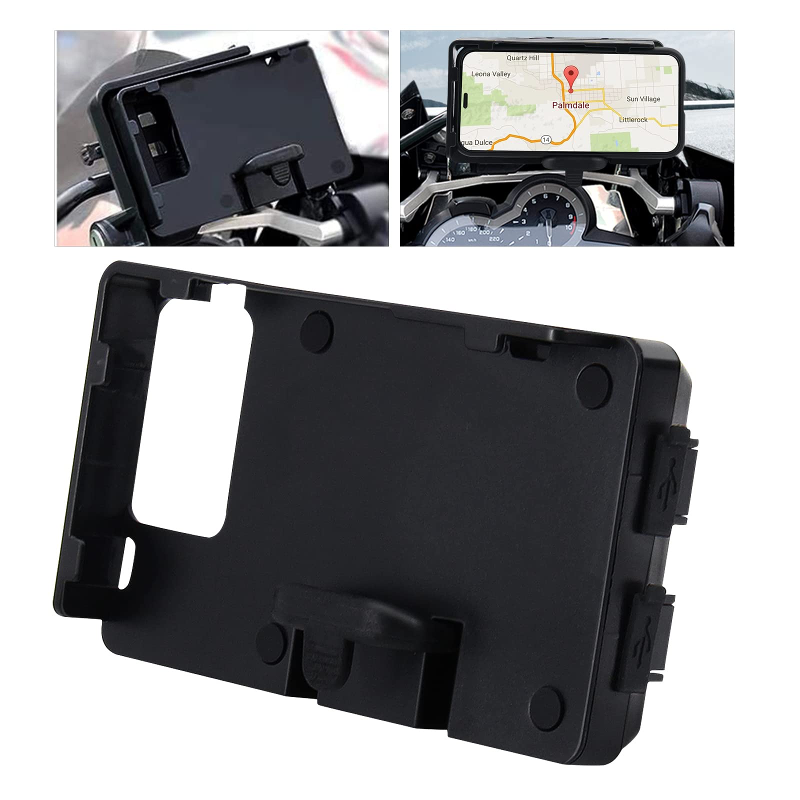 Mdpromcp R1200Gs Motorcycle Phone Holder With Double Usb Charger Mobile Phone Mount Gps Navigation Bracket Compatible With F700G