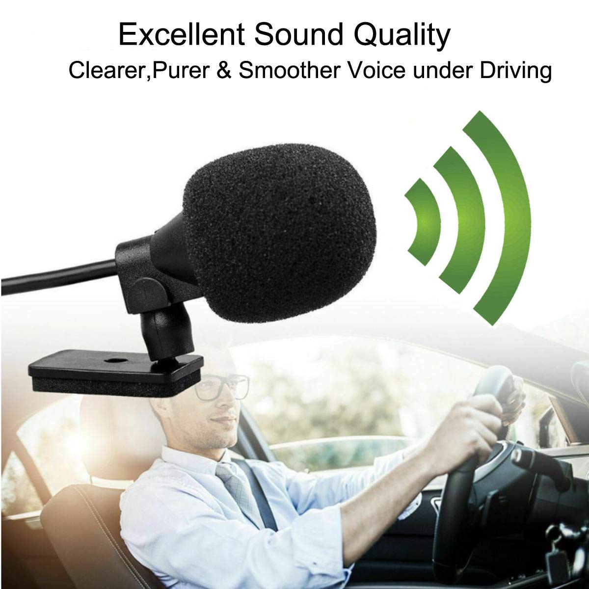 Micmxmo 2.5Mm Microphone Assembly Mic For Car Vehicle Head Unit Gps Dvd Audio Stereo Radio Receiver Portable External Microphone