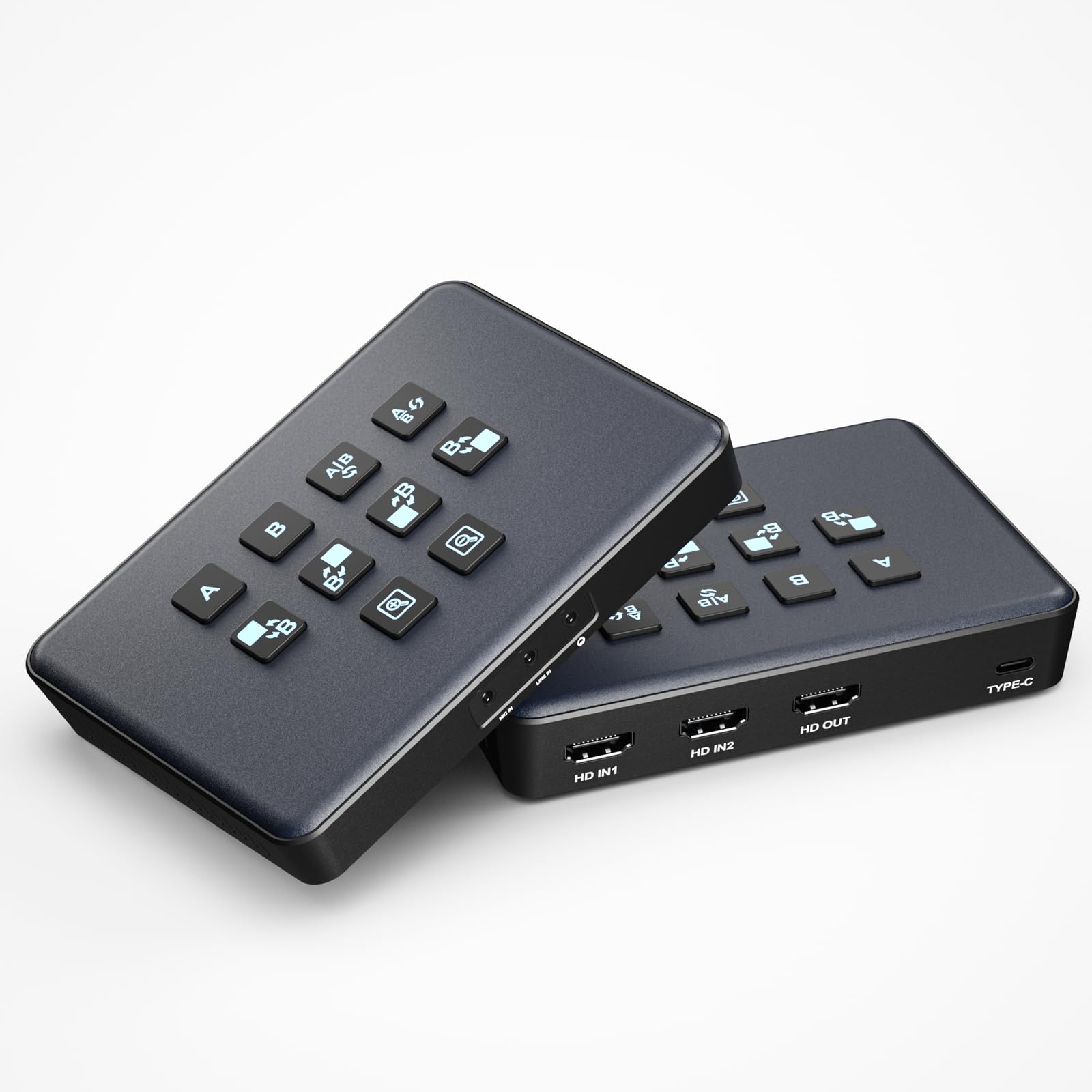 Video Switcher for Live Streaming, Dual 4K HDMI Input Capture Card for Streaming, USB 3.0 Audio Video Capture Card HDMI Switcher