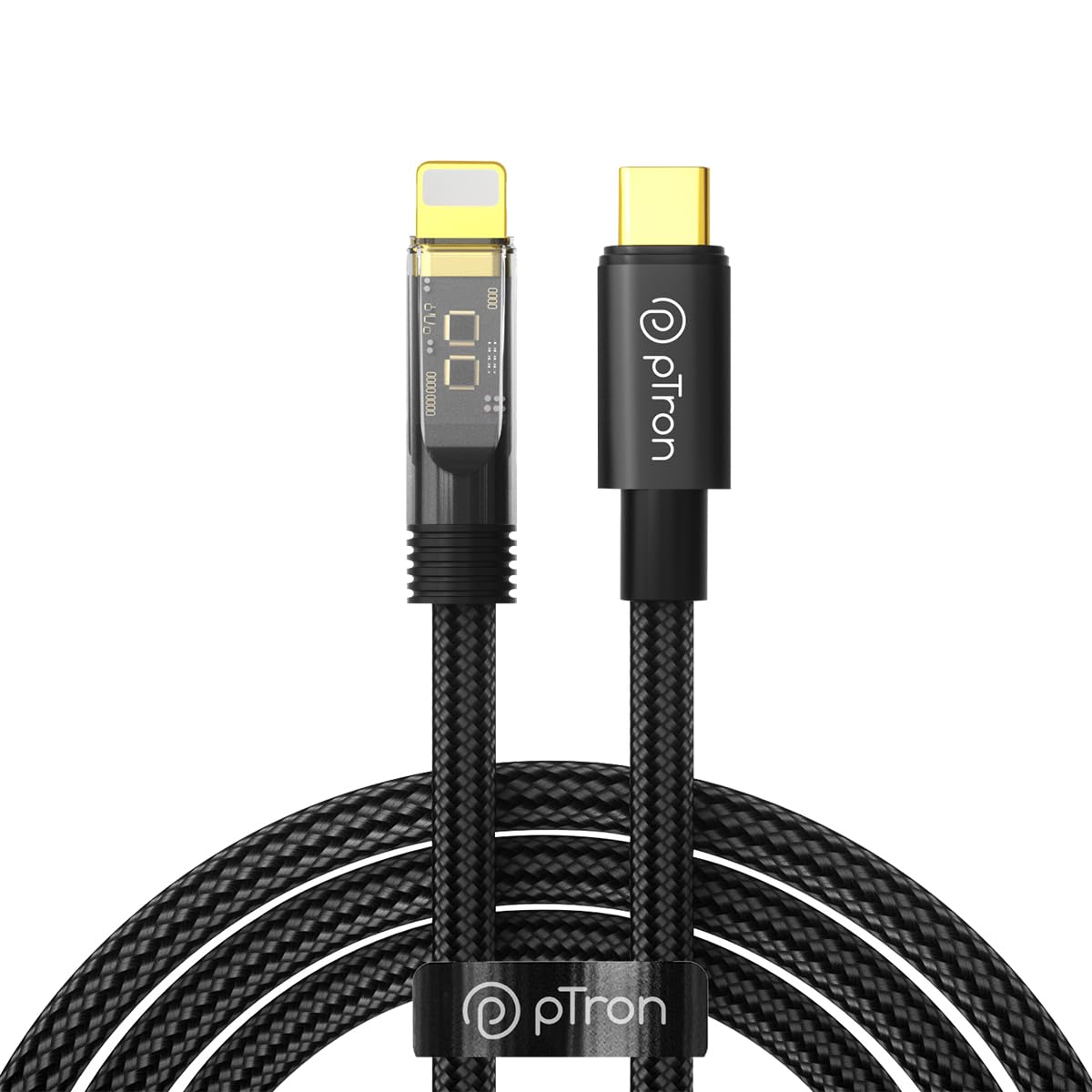 pTron Solero 30W TypeC to 8 Pin iOS Device Fast Charging Cable, Compatible with Iphone 14, 14 Pro, 14 Pro Max, 14 Plus, 13, 13 