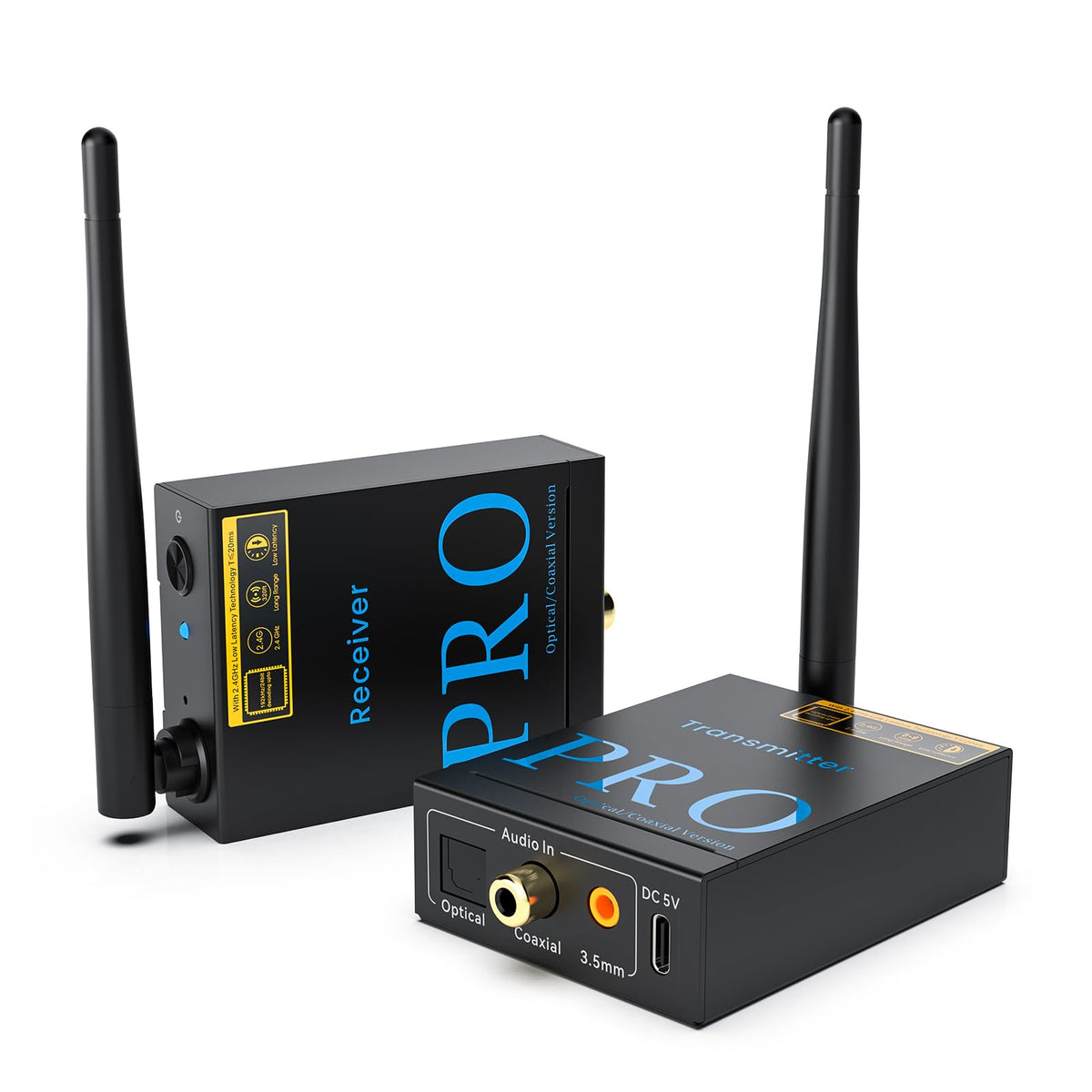 Lavales Wireless Audio Transmitter Receiver 2.4Ghz Wireless Adapter Kit For Tv To Subwoofer/Powered Speaker/Stereo/Soundbar, 320