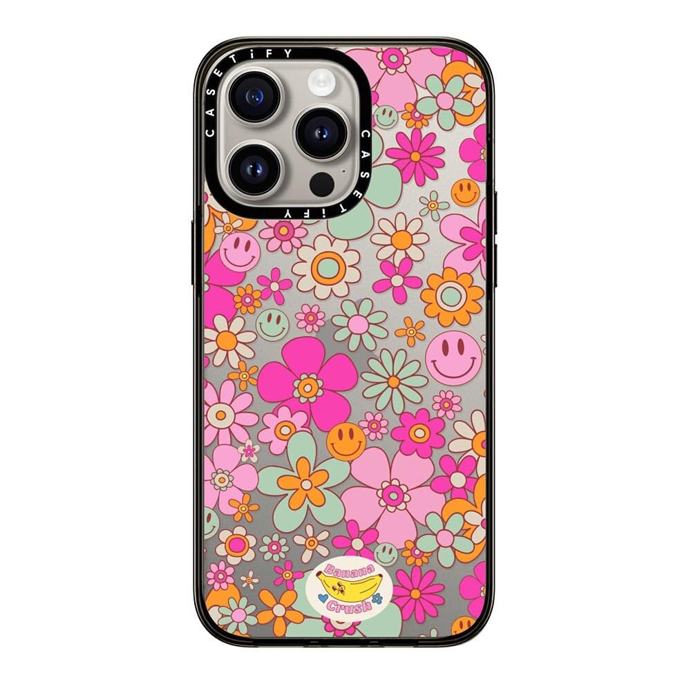 Casetify Compact Case For Iphone 15 Pro Max [2X Military Grade Drop Tested / 4Ft Drop Protection]   Groovy Pattern Clear   Clear