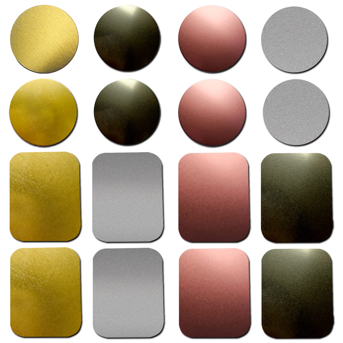 Ackllr 16 Pieces Phone Car Mount Metal Plate With Adhesive For Magnetic Cradle Less Mount,Cell Phone, Gps And Tablet Holder, 8 R