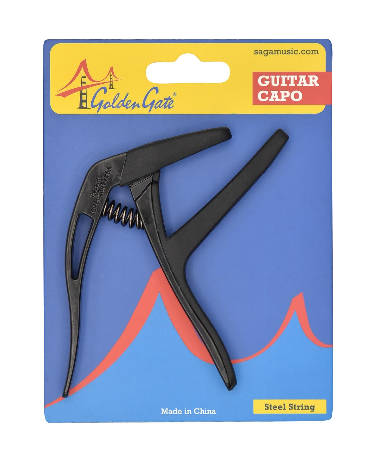 Golden Gate Gc 50Bk Acoustic Guitar Capo   Black