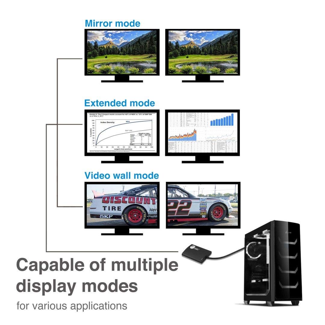 Siig 2 Port Displayport 1.2 To 2 Displayport Mst Hub Video Splitter, Not For Hdmi, Displayport Daisy Chain Monitor, Not For Maco