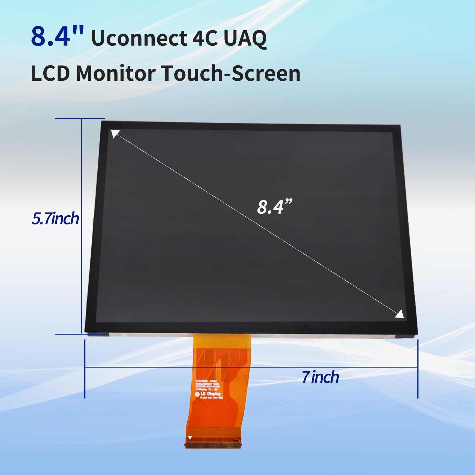 Getfarway Replacement 8.4'' Uconnect 4C Uaq Lcd Monitor Touch Screen Navigation Compatible With 2017 2020 Jeep Chrysler Dodge Ra