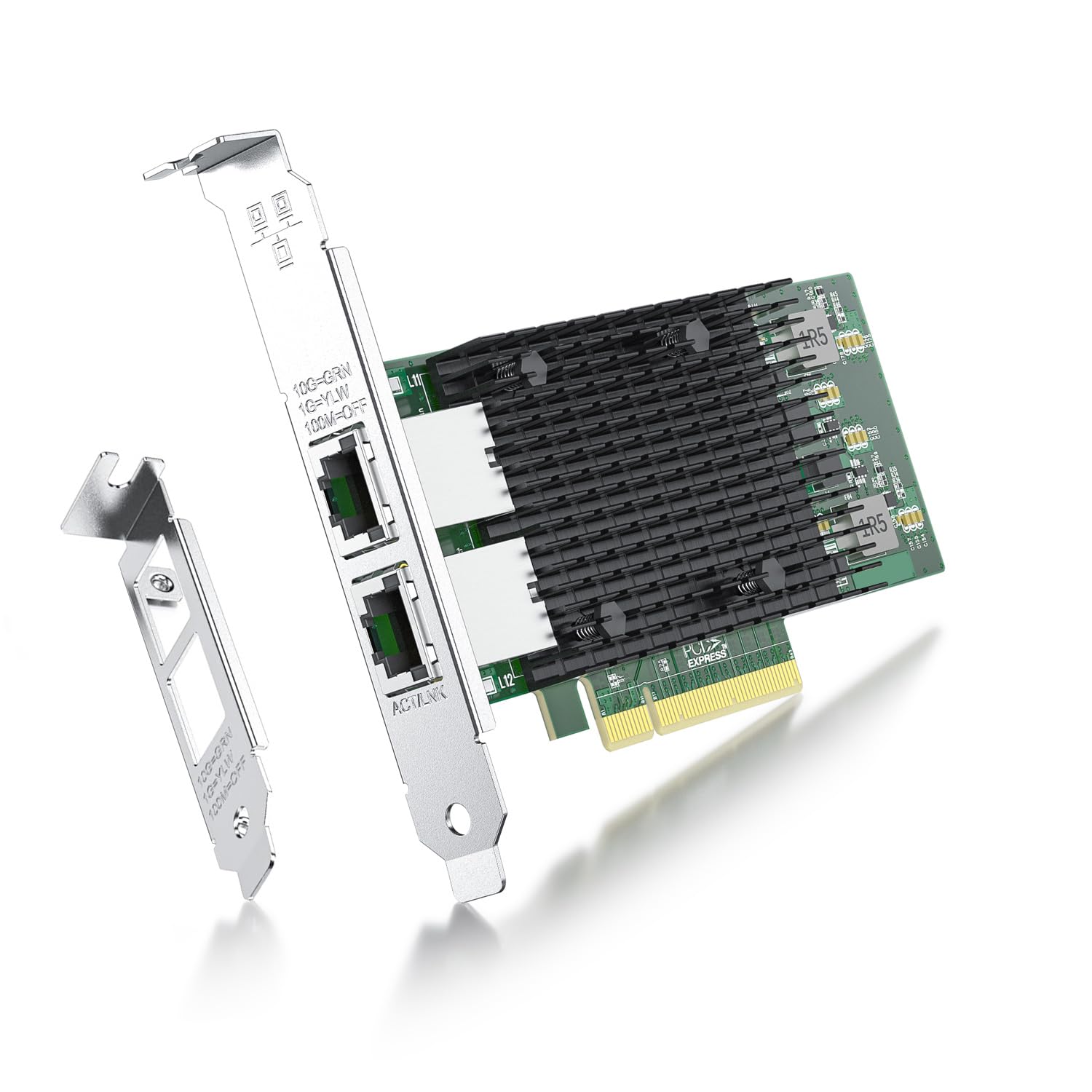 10Gb Nic Dual Rj45 Port Pcie Network Card With Intel X540 At2 Controller, 10G Ethernet Converged Network Lan Adapter, Support Wi