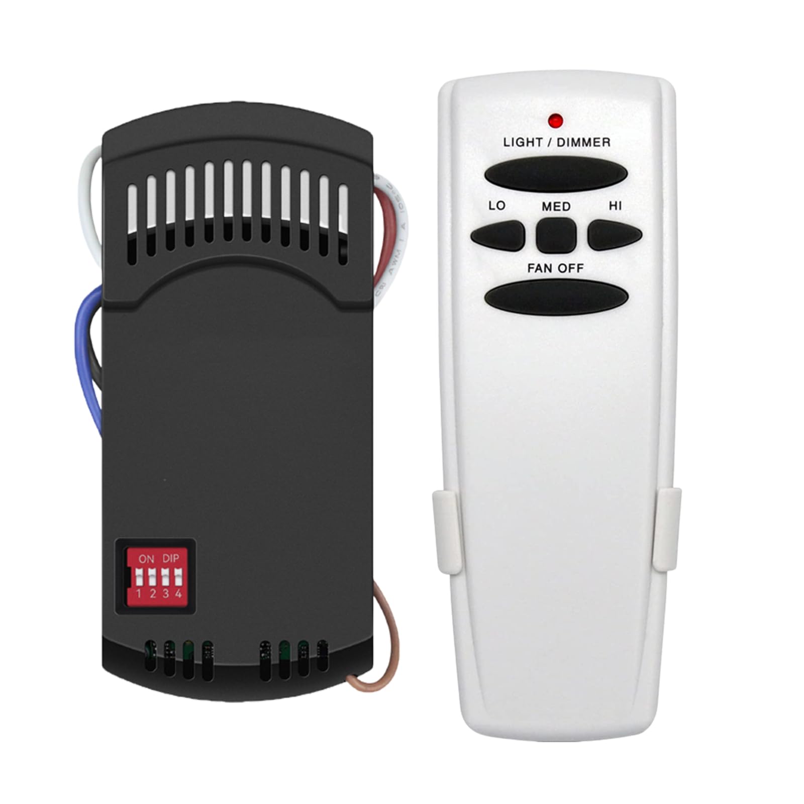 Universal Ceiling Fan Remote Control Kit With Dimmer For Ac 3-Speed Ceiling Fan Replacement For Hampton Bay Harbor Breeze Hunter Uc7078T Fan-Hd5 L3H2010Fanhd Rr7079T Chq7078T Fan28R Fan-Hd Kit -Like New