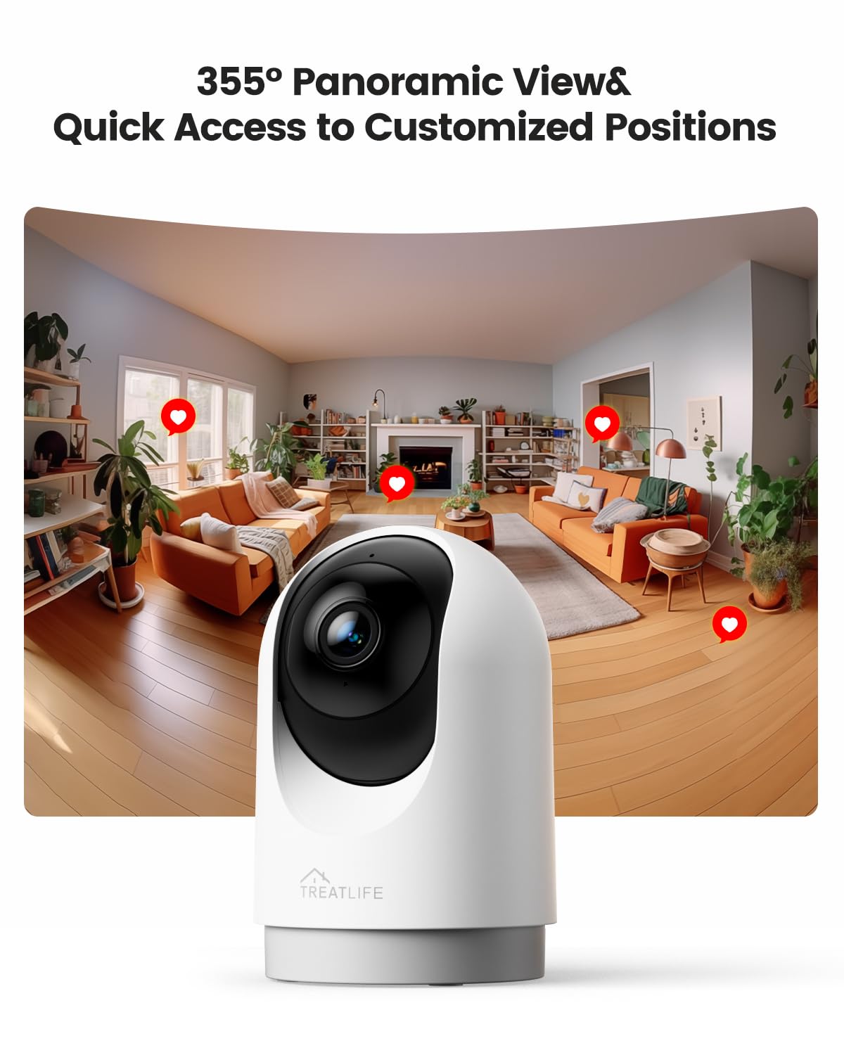 Treatlife 5Mp Ultra Hd 2.4G/5G Smart Security Camera For Baby Monitor, Dog Camera W/Motion Detection/Ai Tracking, 2 Way Audio, N