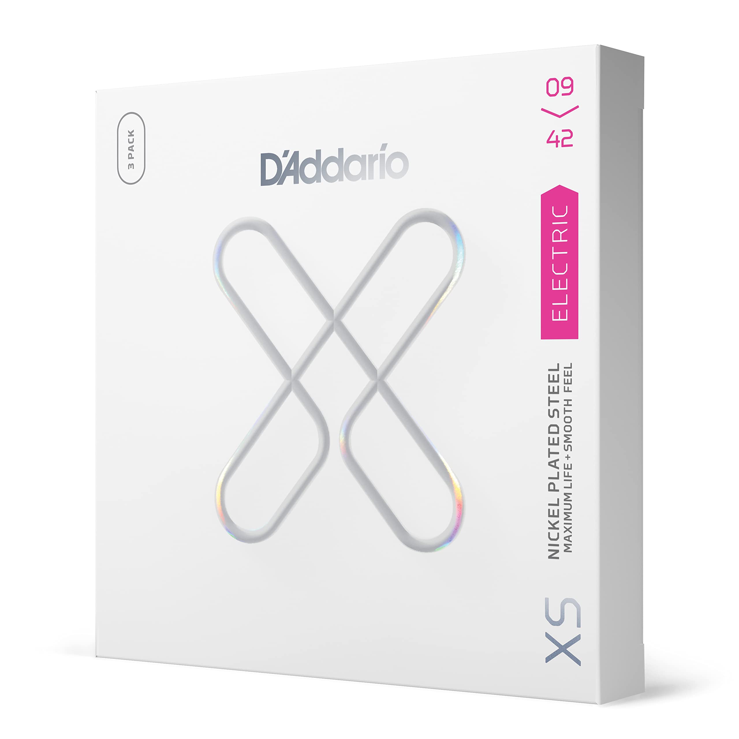 D'Addario Guitar Strings   Xs Nickel Coated Electric Guitar Strings   Xse0942 3P   Maximum Life With Smooth Feel & Exceptional T