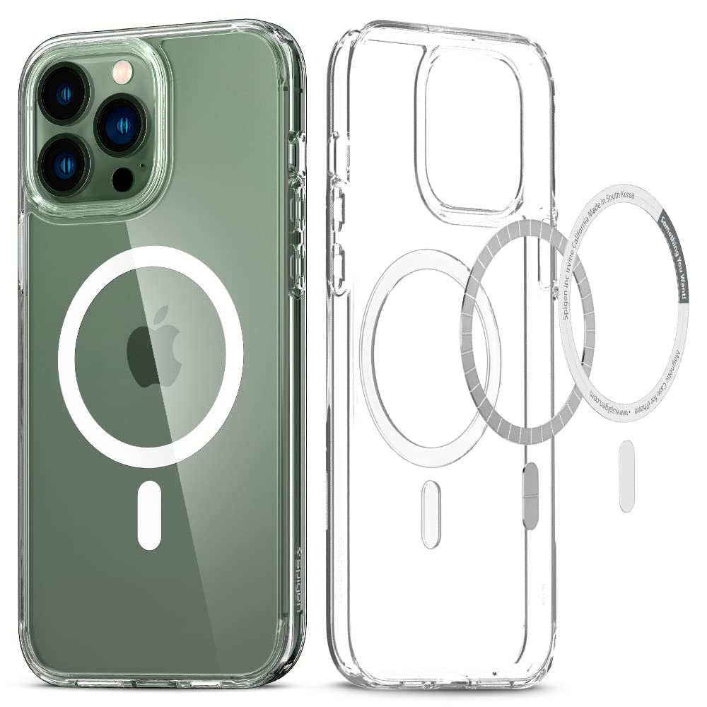 Spigen Ultra Hybrid Mag (Magfit) Compatible With Magsafe Designed For Iphone 13 Pro Max Case (2020)   White