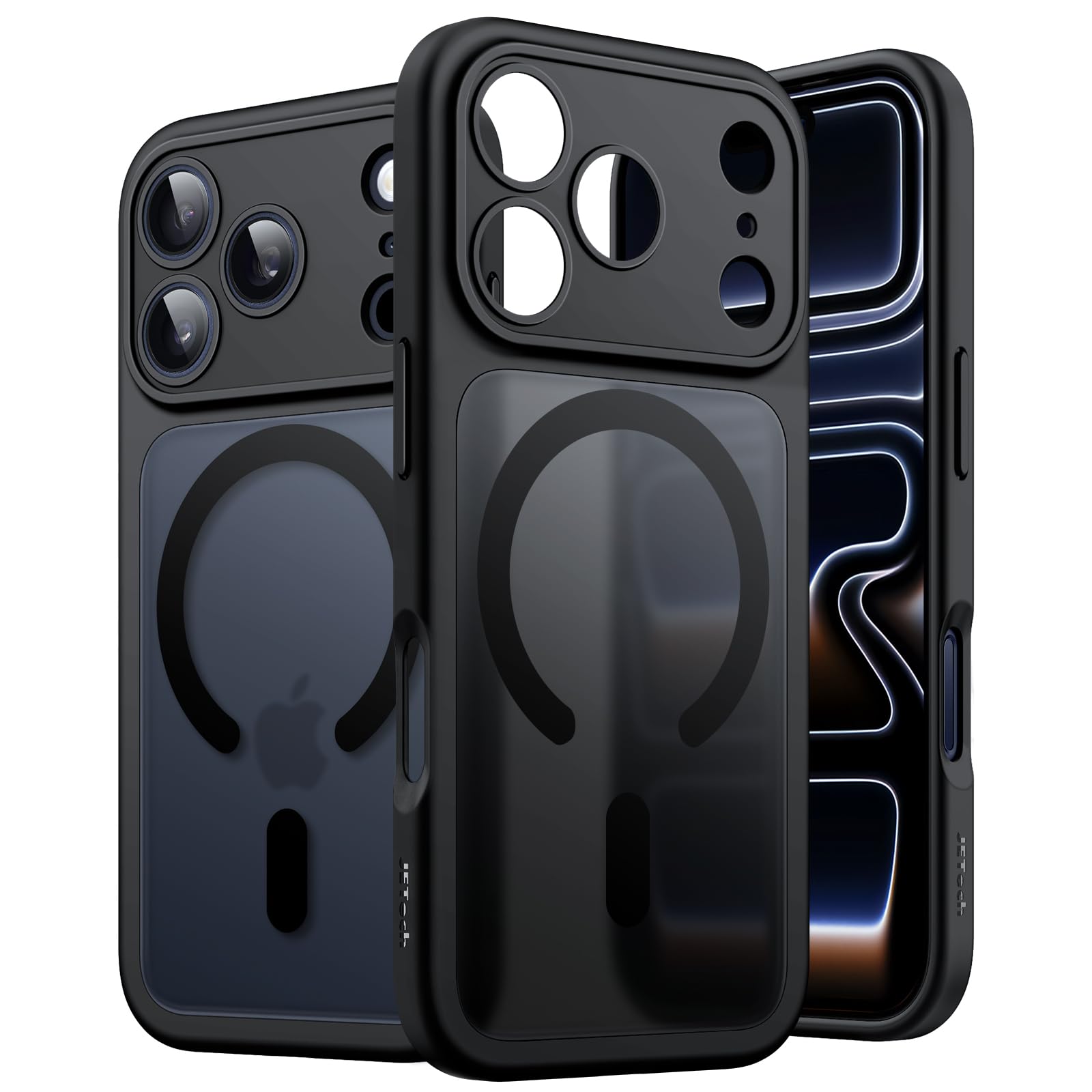 JETech Magnetic Case for iPhone 17 Pro 6.3-Inch Compatible with MagSafe, Camera Lens Full Protection, Translucent Matte Back Sli