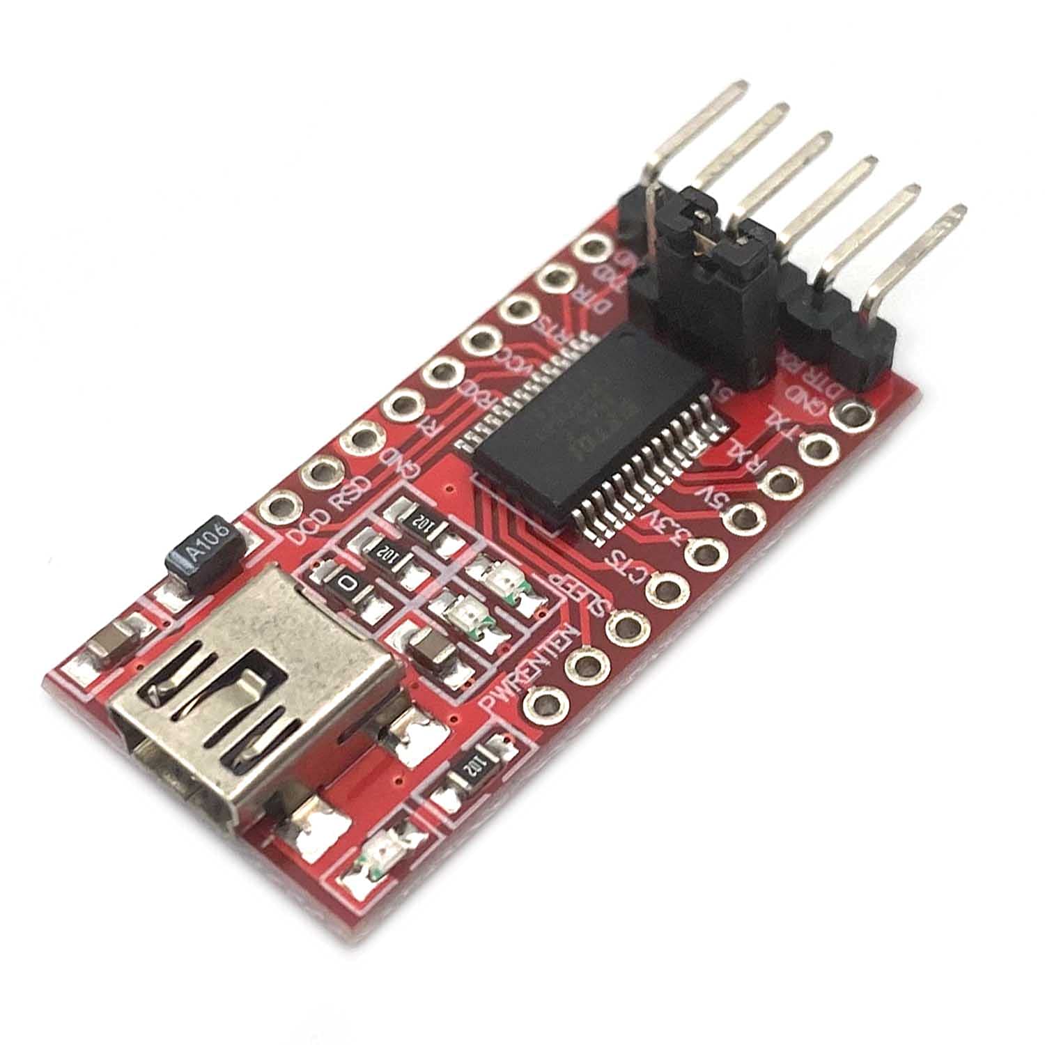 Kiro&Seeu 3.3V 5V Ft232Rl Ftdi Usb To Ttl Serial Converter Adapter Module Compatible With Arduino Mini Port