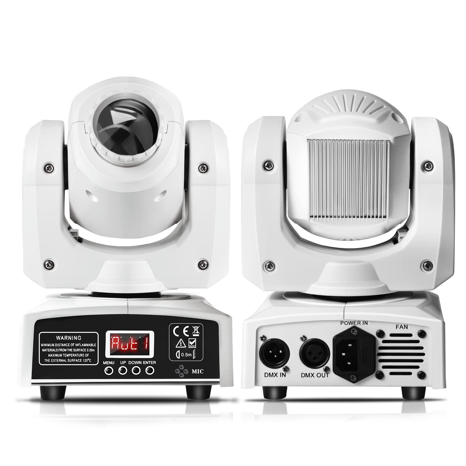 Uking Dj Lights Moving Head 8 Color 8 Gobo Stage Lighting Led Spotlight By Dmx And Sound Activated Control For Wedding Dj Disco