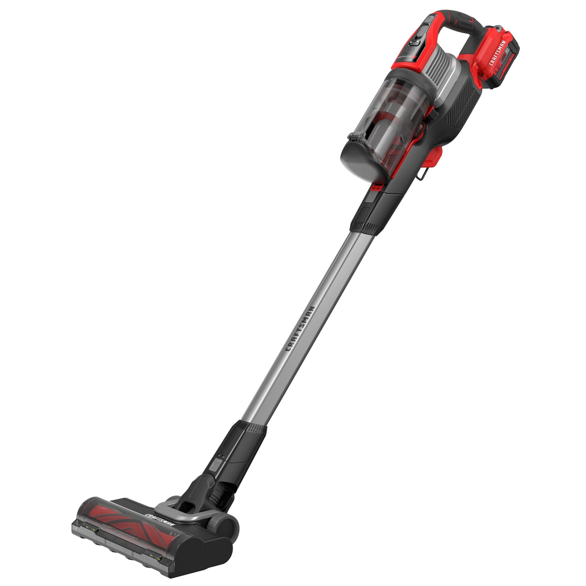 CRAFTSMAN V20 Stick Vacuum Cordless Rechargeable,3 Speed, Lightweight, Powerful Suction, Brushless, Extended Runtime, Battery an